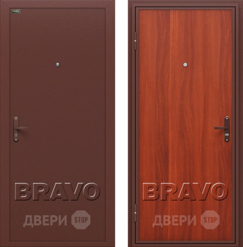 Входная металлическая Дверь Bravo Инсайд эконом (Внутреннее открывание) в Яхроме