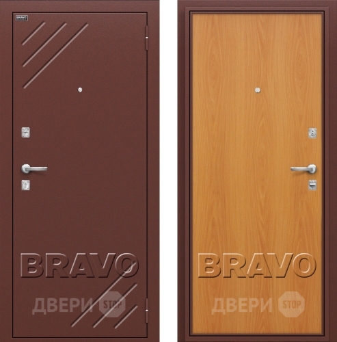 Входная металлическая Дверь Bravo Оптим Стандарт Миланский Орех в Яхроме
