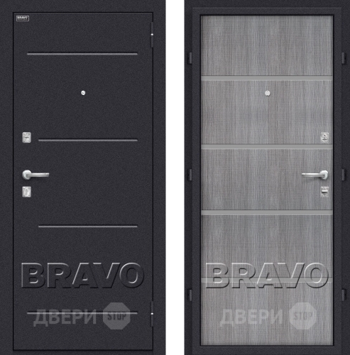 Дверь Bravo Оптим Лайн Грей в Яхроме