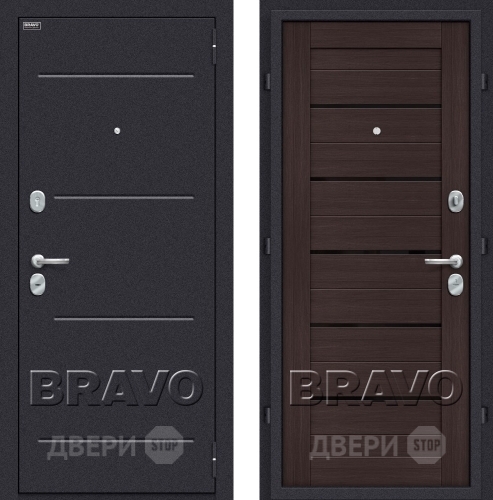 Входная металлическая Дверь Bravo Оптим Техно Венге в Яхроме
