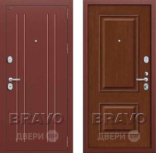 Входная металлическая Дверь Groff Т2-232 Brown Oak в Яхроме