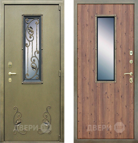 Входная металлическая Дверь АСД с окном и ковкой в Яхроме