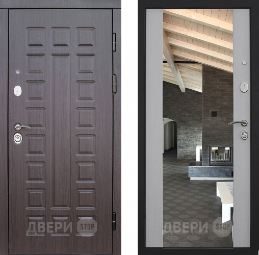Дверь S01 2К Зеркало Лиственница белая в Яхроме