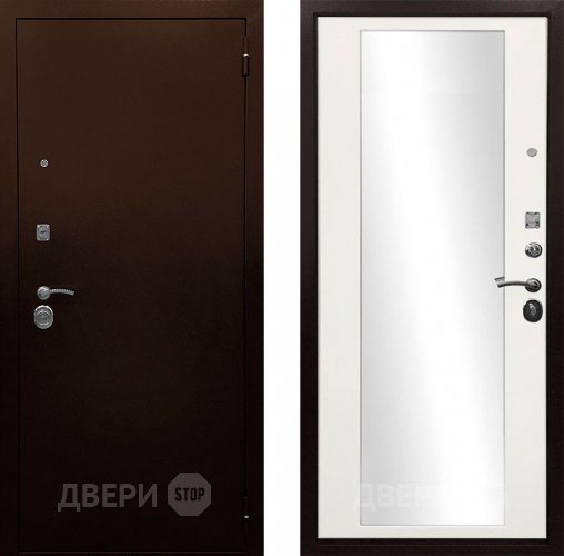 Дверь Ратибор Рим 3К зеркало Белый матовый в Яхроме