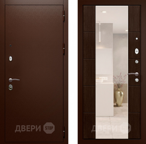 Входная металлическая Входная дверь с зеркалом Райтвер Президент Венге в Яхроме