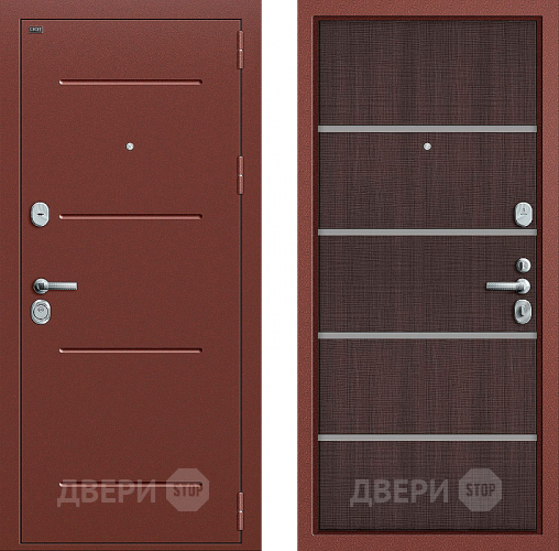Входная металлическая Дверь Groff Т2-204 Wenge Crosscut в Яхроме
