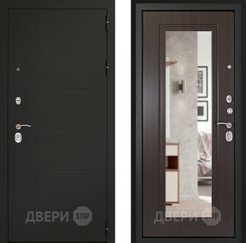 Дверь (Дверной Континент) Сити - Z 3К с зеркалом Венге в Яхроме