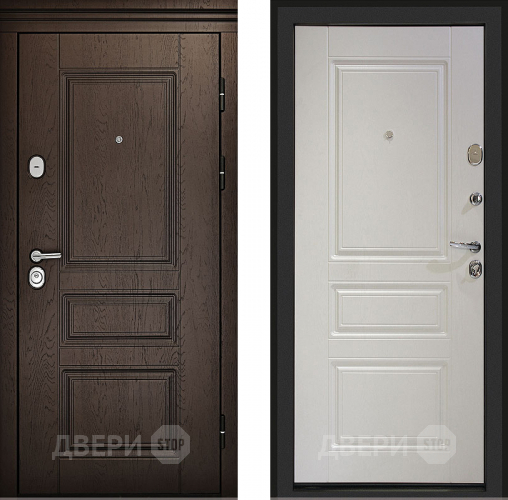 Входная металлическая Дверь (Дверной Континент) Аликанте Белый ясень в Яхроме