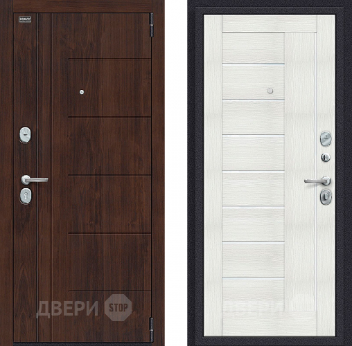 Входная металлическая Дверь Bravo Оптим Модерн Bianco Veralinga в Яхроме