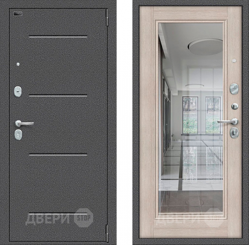 Дверь Bravo Porta S-2 104/П61 с зеркалом Капучино в Яхроме