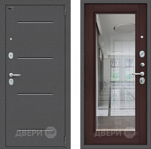 Дверь Bravo Porta S-2 104/П61 с зеркалом венге в Яхроме