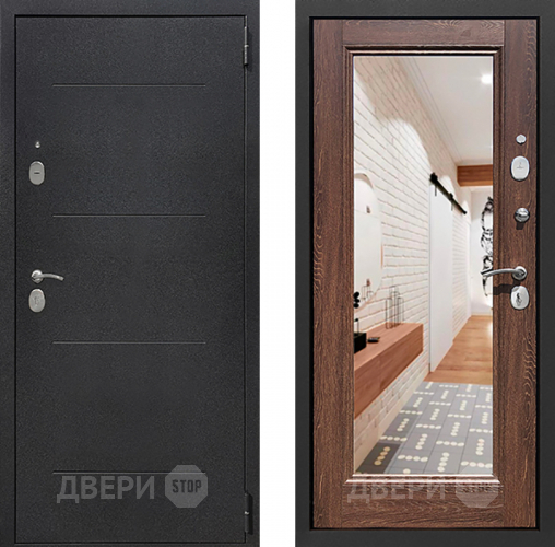 Дверь Престиж 100 с зеркалом Шелк/Дуб филадельфия коньяк в Яхроме
