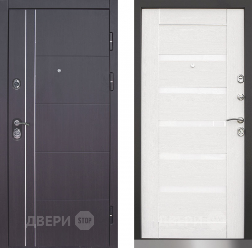Дверь Техно 01 винорит венге/лиственница белая в Яхроме