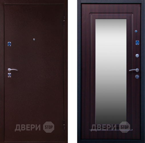 Дверь СТОП Медь ЗЕРКАЛО Венге в Яхроме