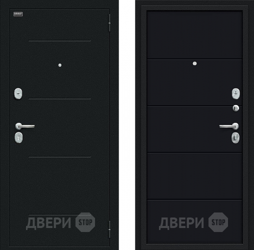 Дверь Bravo Граффити-1 Букле черное/Total Black в Яхроме