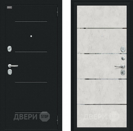 Входная металлическая Дверь Bravo Лайн Букле черное/Look Art в Яхроме