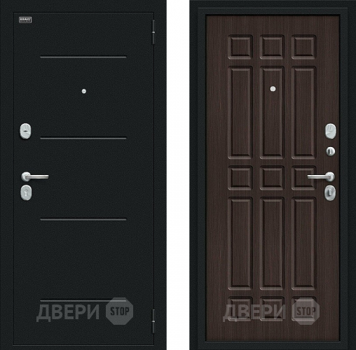 Дверь Bravo Мило Букле черное/Wenge Veralinga в Яхроме