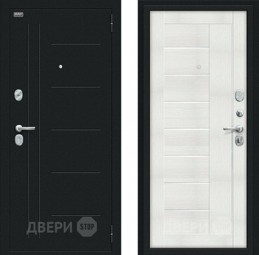 Дверь Bravo Проф Букле черное/Bianco Veralinga в Яхроме