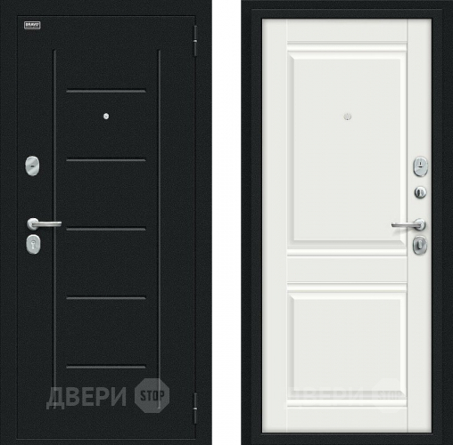 Дверь Bravo Некст Kale Букле черное/Off-white в Яхроме