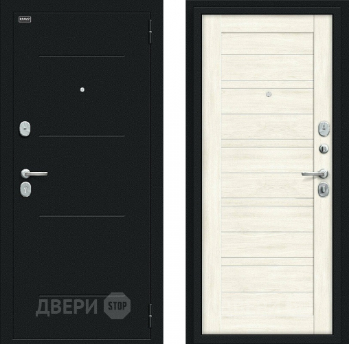 Входная металлическая Дверь Bravo Сити Kale Букле черное/Nordic Oak в Яхроме