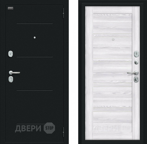 Дверь Bravo Сити Kale Букле черное/Riviera Ice в Яхроме