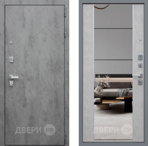 Входная металлическая Дверь АСД Дуэт-Б с зеркалом  в Яхроме