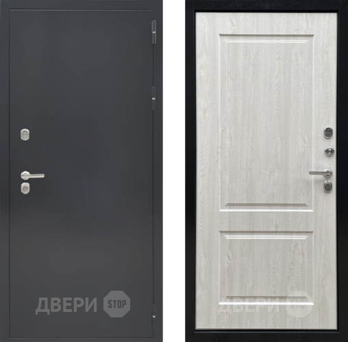 Дверь Ратибор Термоблок 3К Черное серебро/Сосна белая в Яхроме