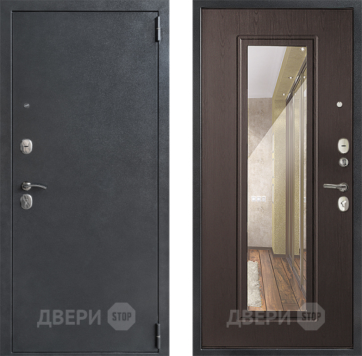 Входная металлическая Дверь Дверной Континент ДК-70 Зеркало Эко Венге в Яхроме