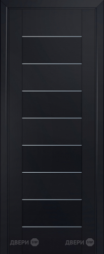 Межкомнатная дверь ProfilDoors 45U черный-матовый частично остекленная (графит) в Яхроме
