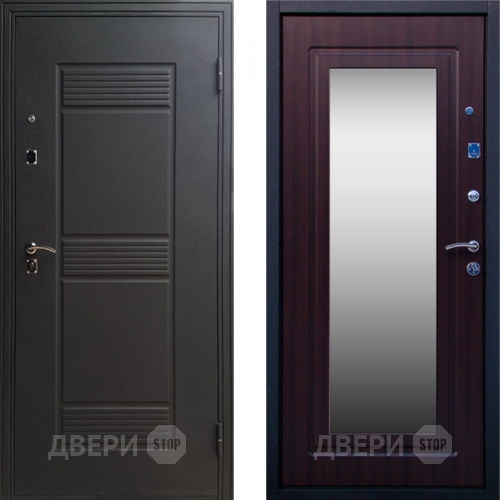 Входная металлическая Дверь СТОП ЗЕРКАЛО Венге в Яхроме