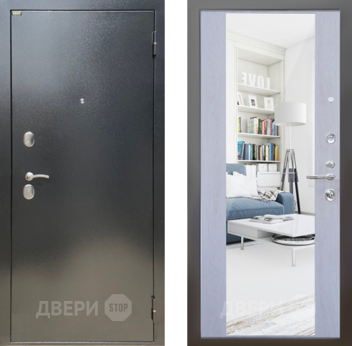 Дверь Шелтер (SHELTER) Стандарт 12 с зеркалом Дуб филадельфия крем в Яхроме
