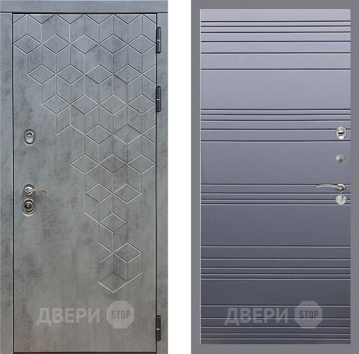 Входная металлическая Дверь Стоп БЕТОН Лайн Силк титан в Яхроме