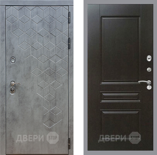 Входная металлическая Дверь Стоп БЕТОН ФЛ-243 Венге в Яхроме