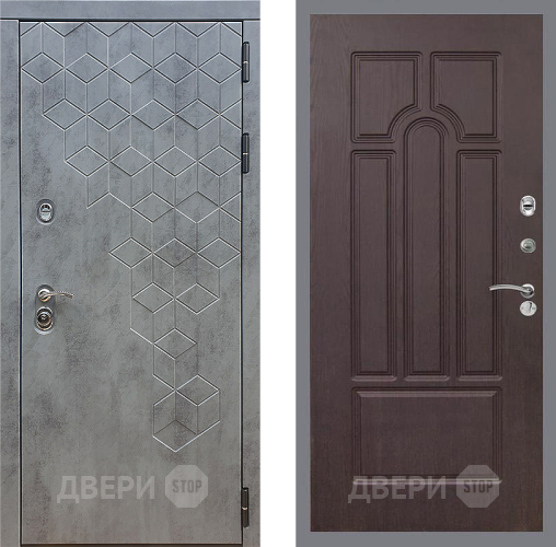 Входная металлическая Дверь Стоп БЕТОН ФЛ-58 Венге в Яхроме