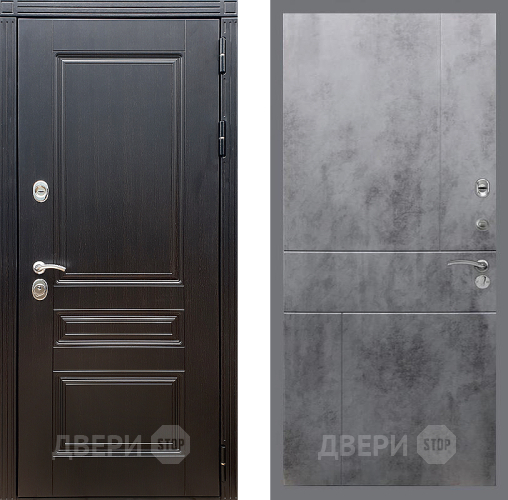 Входная металлическая Дверь Стоп МЕГАПОЛИС ФЛ-290 Бетон темный в Яхроме