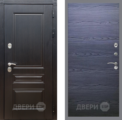Дверь Стоп МЕГАПОЛИС Гладкая Дуб тангенальный черный в Яхроме