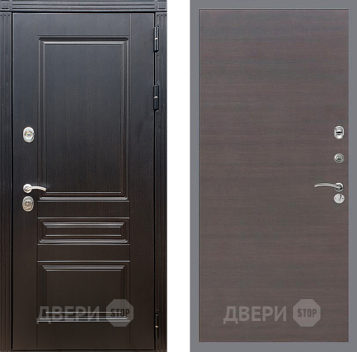 Входная металлическая Дверь Стоп МЕГАПОЛИС Гладкая венге поперечный в Яхроме