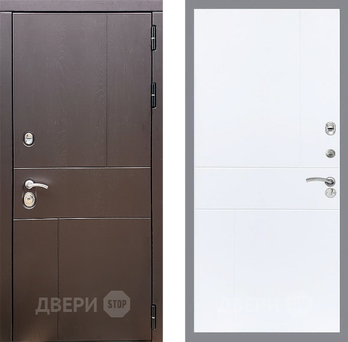 Входная металлическая Дверь Стоп УРБАН ФЛ-290 Силк Сноу в Яхроме