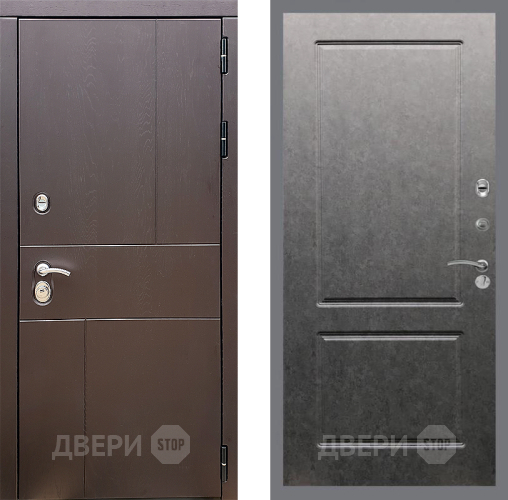 Входная металлическая Дверь Стоп УРБАН ФЛ-117 Штукатурка графит в Яхроме