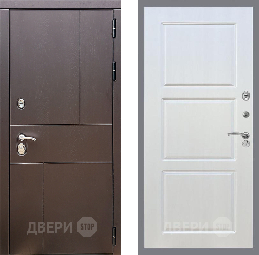 Входная металлическая Дверь Стоп УРБАН ФЛ-3 Лиственница беж в Яхроме