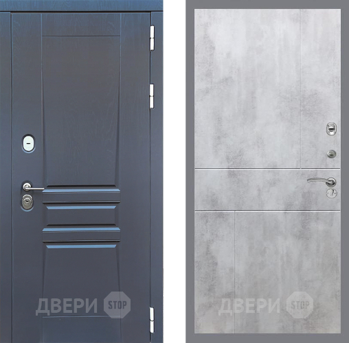 Входная металлическая Дверь Стоп ПЛАТИНУМ ФЛ-290 Бетон светлый в Яхроме