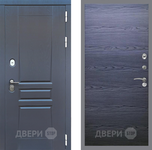 Дверь Стоп ПЛАТИНУМ Гладкая Дуб тангенальный черный в Яхроме