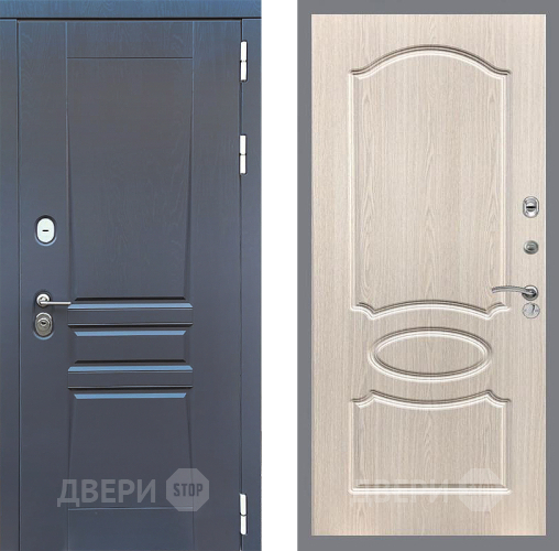 Входная металлическая Дверь Стоп ПЛАТИНУМ ФЛ-128 Беленый дуб в Яхроме