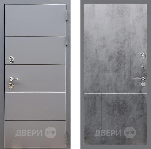 Дверь Стоп АРТ ГРАФИТ ФЛ-290 Бетон темный в Яхроме