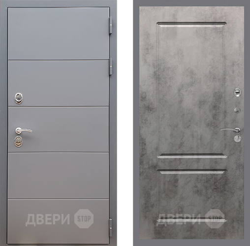Дверь Стоп АРТ ГРАФИТ ФЛ-117 Бетон темный в Яхроме