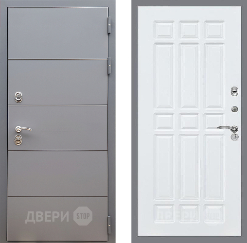 Входная металлическая Дверь Стоп АРТ ГРАФИТ ФЛ-33 Силк Сноу в Яхроме