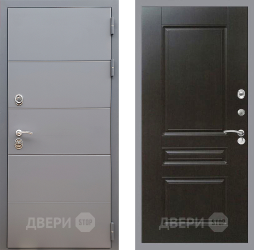 Входная металлическая Дверь Стоп АРТ ГРАФИТ ФЛ-243 Венге в Яхроме