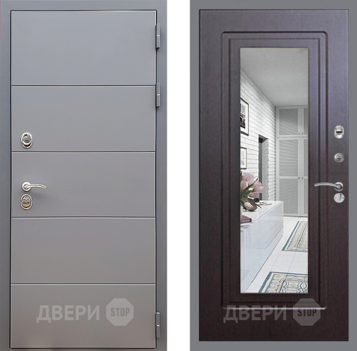 Дверь Стоп АРТ ГРАФИТ Зеркало ФЛ-120 Венге в Яхроме