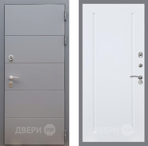 Входная металлическая Дверь Стоп АРТ ГРАФИТ ФЛ-68 Силк Сноу в Яхроме