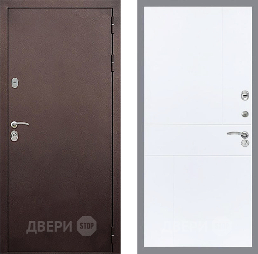 Дверь Стоп КЛАССИК Медь ФЛ-290 Силк Сноу в Яхроме